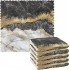 Dish Cloths Dish Towels Kitchen Towels 6 Pack Sets Absorbent Gold Black Marble Soft Decorative Reusable Nonstick Oil Washable