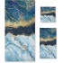Bolaz Bath Towel Sets for Bathroom Hand Towels Fingertip Towels Blue Gold Marble Abstract Modern 3 Piece Decorative Soft Cotton Absorbent Bolaz Bath Towel Sets for Bathroom Hand Towels Fingertip Towels Blue Gold Marble Abstract Modern 3 Piece Decorative Soft Cotton Absorbent